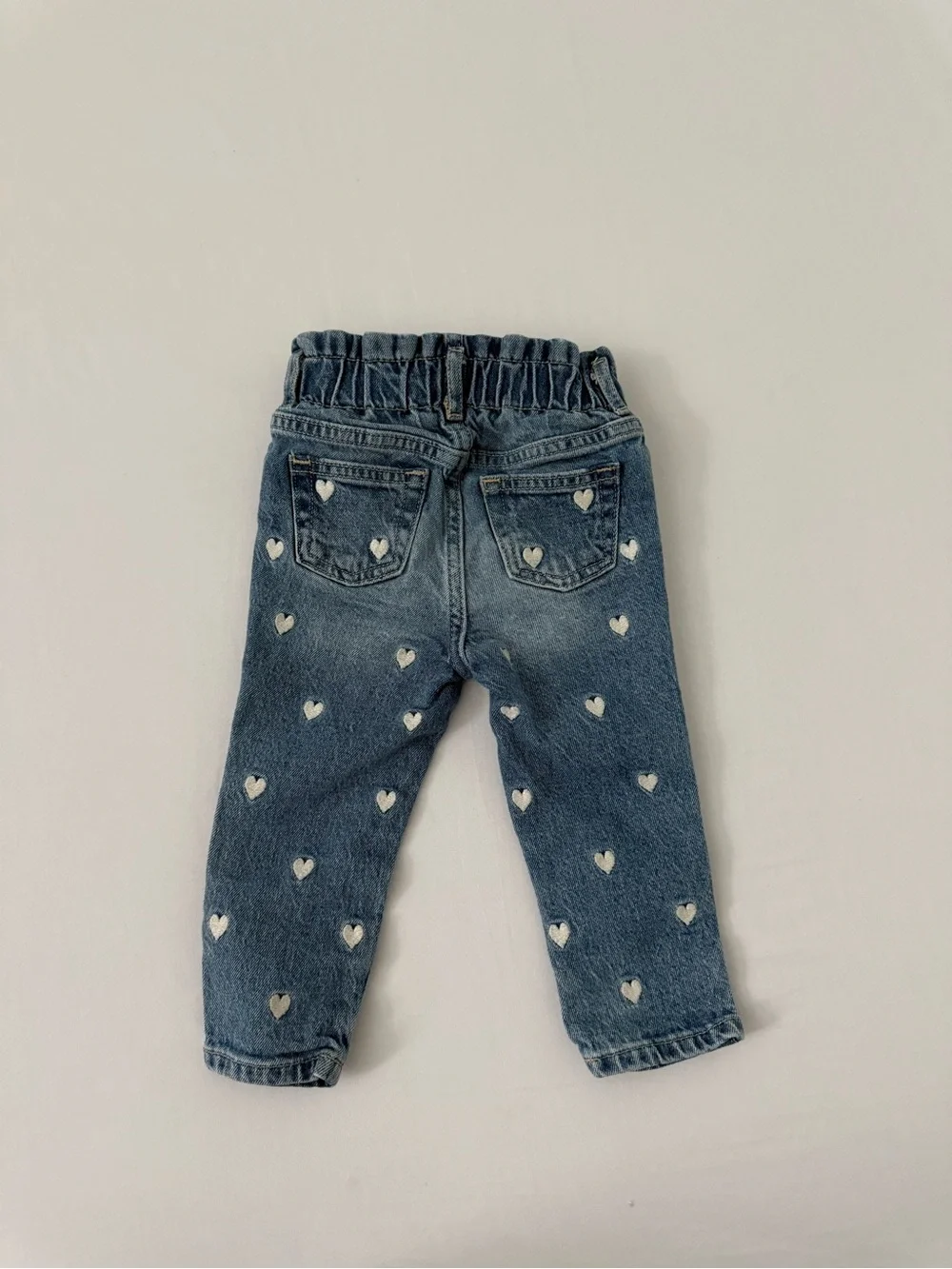 12-18m babyGAP Heartprint Denim Jeans - Blue